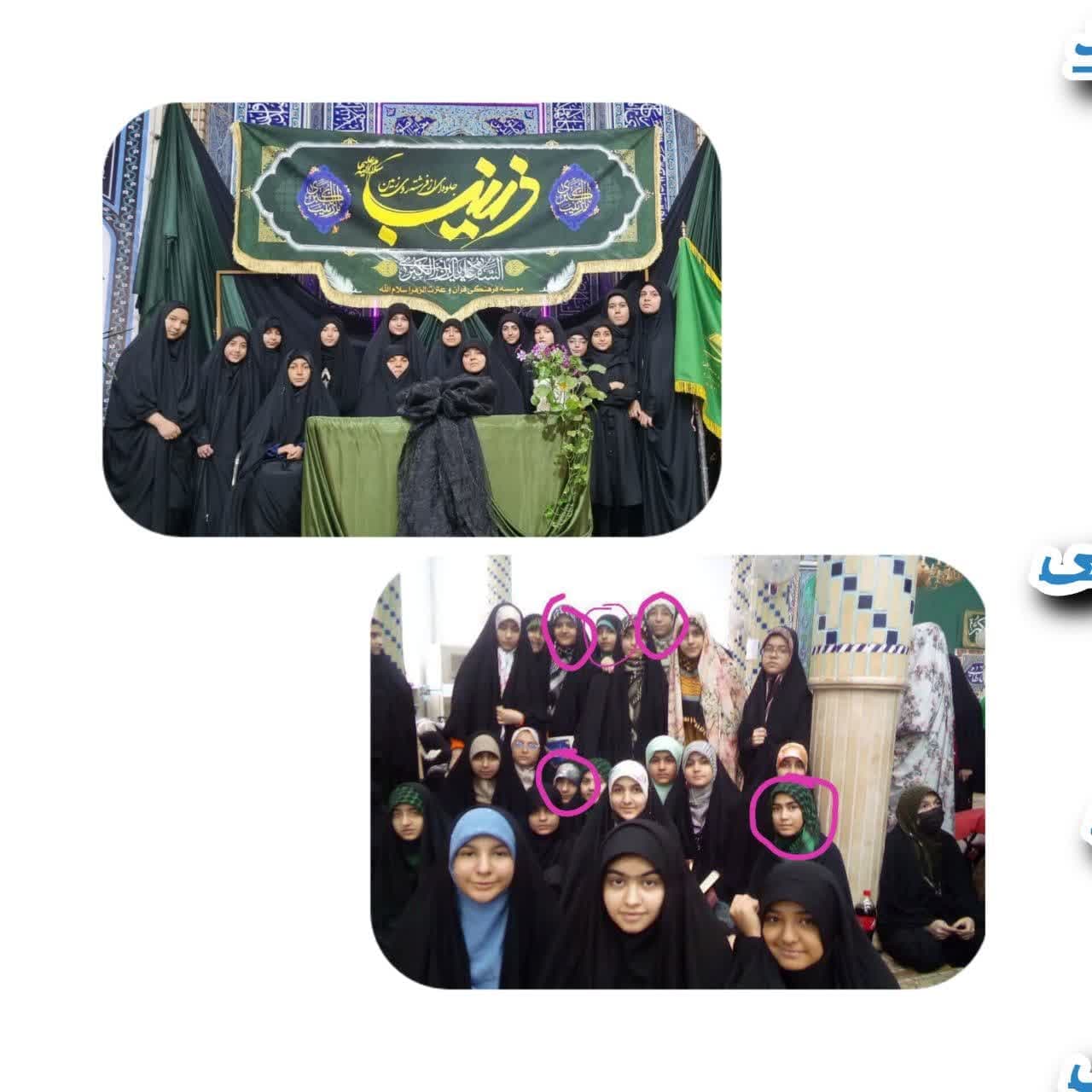 حضور دانش آموزان در مراسم اعتکاف 